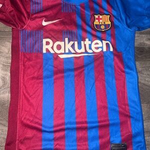 Nike fcb Striped Red and Blue Sports Jersey